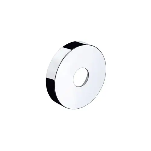 Hansgrohe Rosette in runder Form mit mittigem Loch in glänzendem Chrom-Finish. Eignet sich zur Abdeckung von Wandöffnungen für Brausearme.